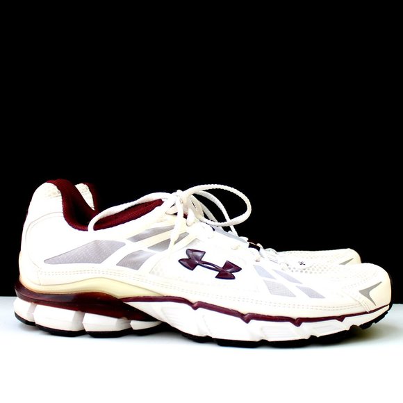 Under Armour Other - Under Armour Maroon and White Shoes Men's Sz 12